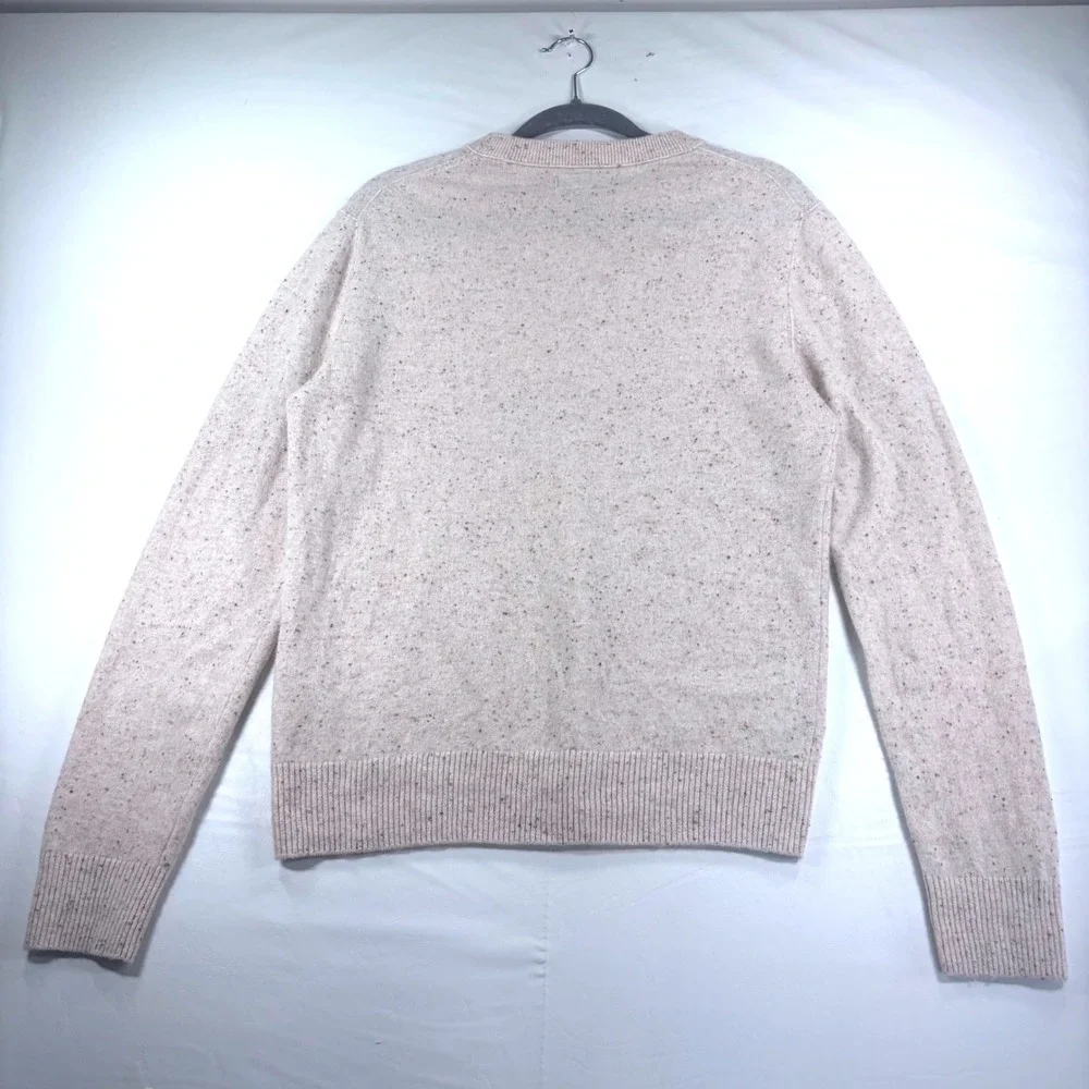 Banana Republic Mens 100% Cashmere Crewneck Sweater Oatmeal Fleck Size Medium